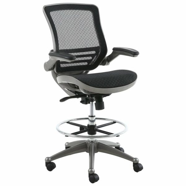 Office Chairs |   Harwick Evolve All Mesh Heavy Duty Drafting Chair, Gun Metal Furniture Office Chairs