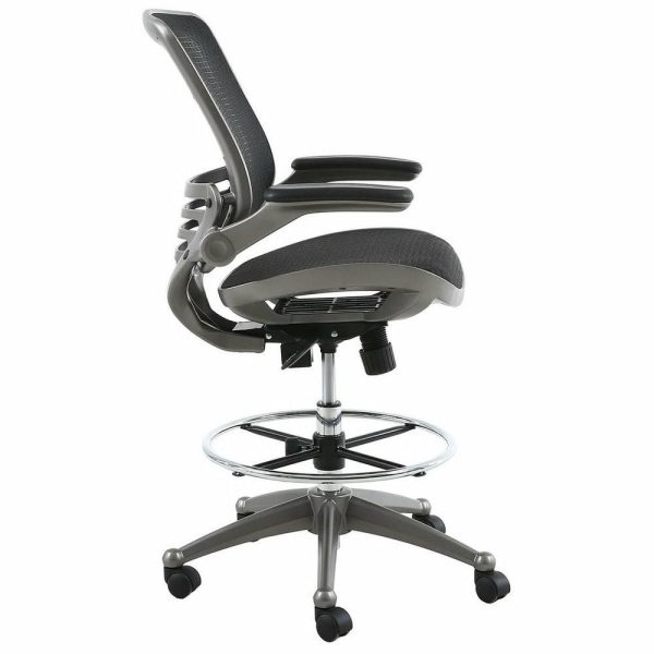 Office Chairs |   Harwick Evolve All Mesh Heavy Duty Drafting Chair, Gun Metal Furniture Office Chairs