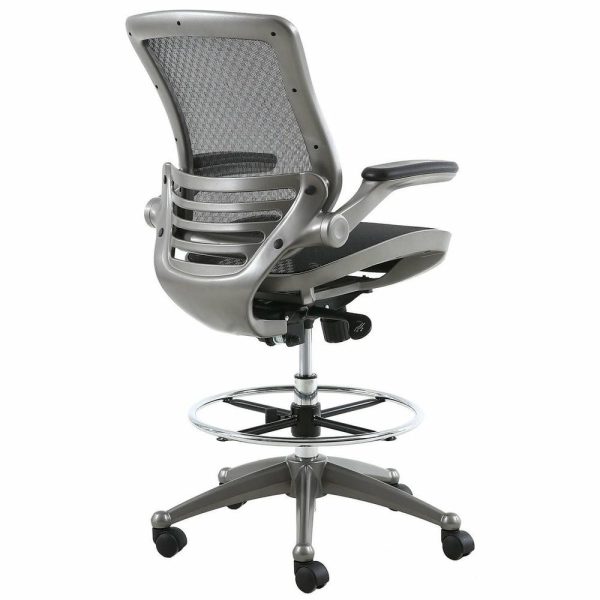 Office Chairs |   Harwick Evolve All Mesh Heavy Duty Drafting Chair, Gun Metal Furniture Office Chairs