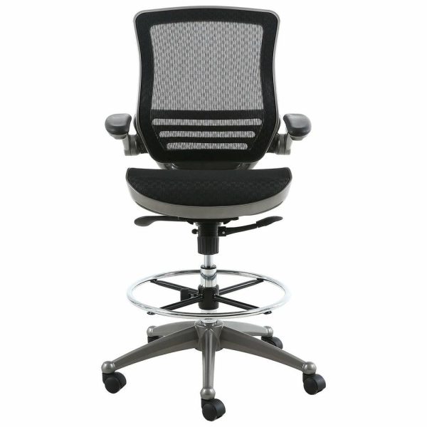 Office Chairs |   Harwick Evolve All Mesh Heavy Duty Drafting Chair, Gun Metal Furniture Office Chairs