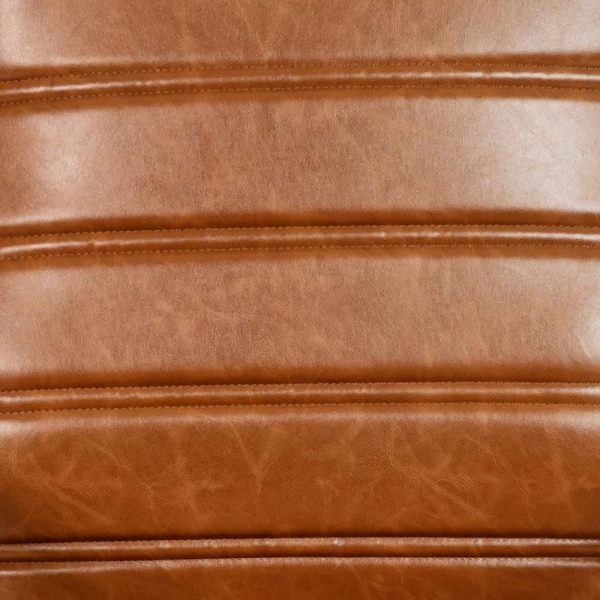 Office Chairs |   High Back Executive Swivel Office Chair With Metal Frame And Arms, Brown Leather Furniture Office Chairs