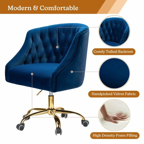 Office Chairs |   Home Office Swivel Chair, Navy Furniture Office Chairs