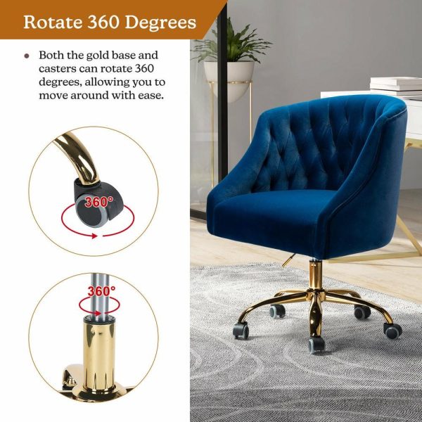 Office Chairs |   Home Office Swivel Chair, Navy Furniture Office Chairs