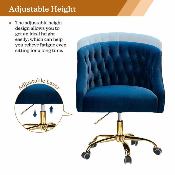 Office Chairs |   Home Office Swivel Chair, Navy Furniture Office Chairs