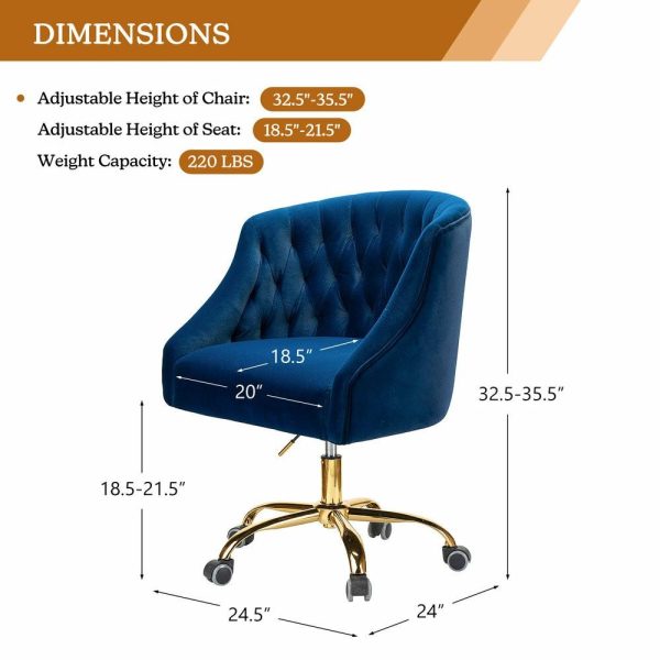 Office Chairs |   Home Office Swivel Chair, Navy Furniture Office Chairs