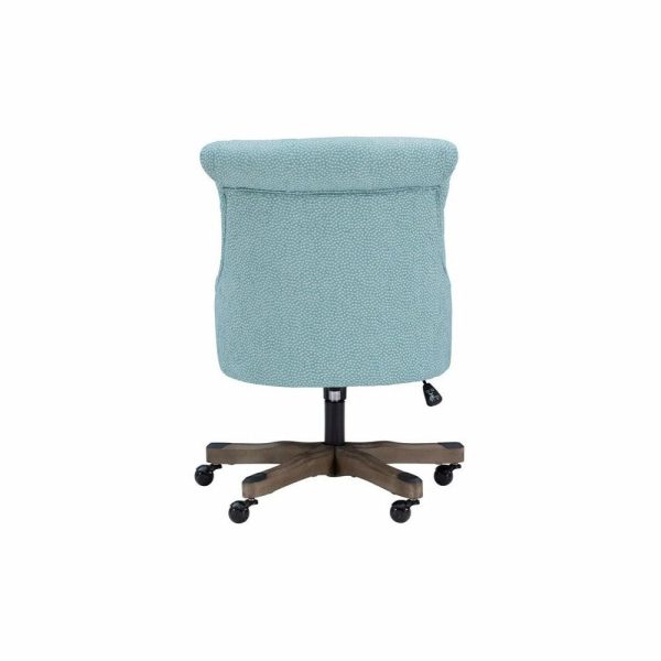 Office Chairs |   Linon Sinclair Wood Upholstered Office Chair In Light Blue Furniture Office Chairs