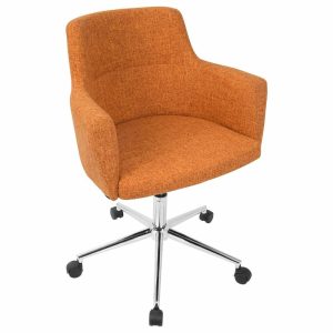 Office Chairs |   Lumisource Andrew Adjustable Office Chair, Citrus Green, Orange Furniture Office Chairs