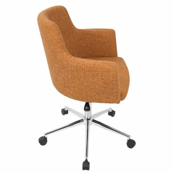 Office Chairs |   Lumisource Andrew Adjustable Office Chair, Citrus Green, Orange Furniture Office Chairs