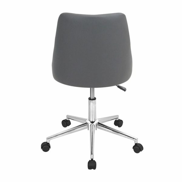 Office Chairs |   Lumisource Marche Office Chair, Gray Furniture Office Chairs