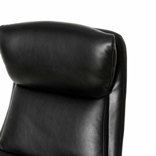 Office Chairs |   Mid-Century Modern Air Leatherette Adjustable Swivel High Back Office, Black Furniture Office Chairs