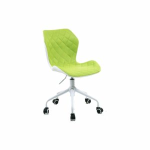 Office Chairs |   Modern Home Ripple Mid-Back Office Task Chair, White/Lime White Base Furniture Office Chairs