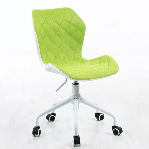 Office Chairs |   Modern Home Ripple Mid-Back Office Task Chair, White/Lime White Base Furniture Office Chairs