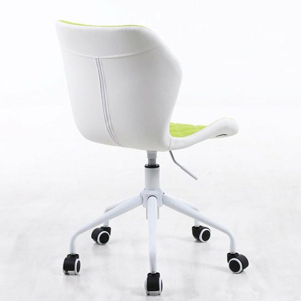 Office Chairs |   Modern Home Ripple Mid-Back Office Task Chair, White/Lime White Base Furniture Office Chairs