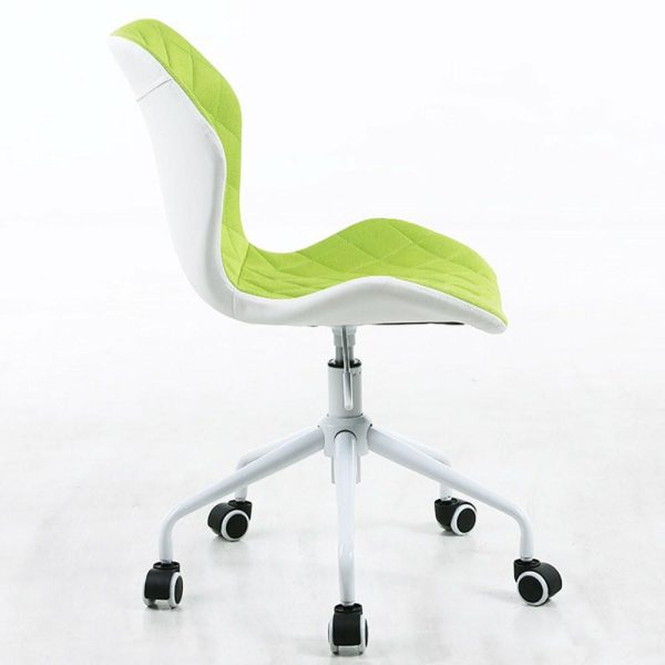 Office Chairs |   Modern Home Ripple Mid-Back Office Task Chair, White/Lime White Base Furniture Office Chairs