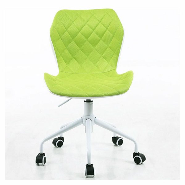 Office Chairs |   Modern Home Ripple Mid-Back Office Task Chair, White/Lime White Base Furniture Office Chairs