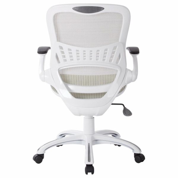 Office Chairs |   Riley Office Chair With Black Mesh, White Furniture Office Chairs