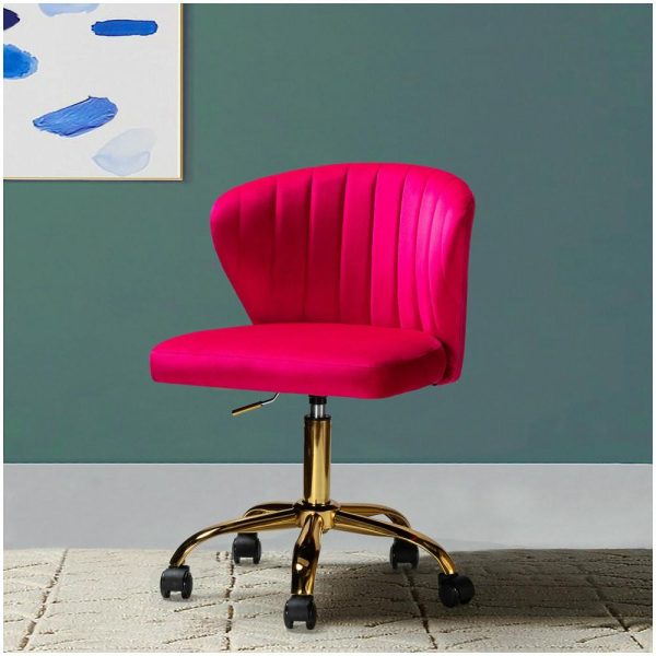 Office Chairs |   Swivel Task Chair With Tufted Back, Fushia Furniture Office Chairs