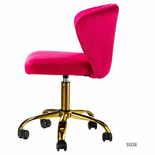 Office Chairs |   Swivel Task Chair With Tufted Back, Fushia Furniture Office Chairs