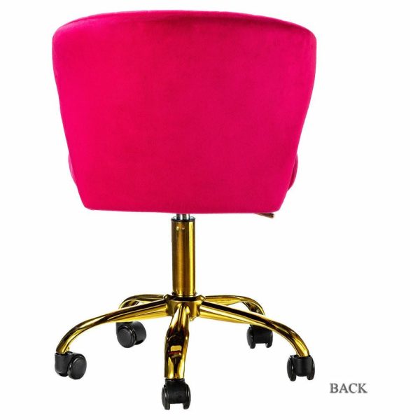 Office Chairs |   Swivel Task Chair With Tufted Back, Fushia Furniture Office Chairs