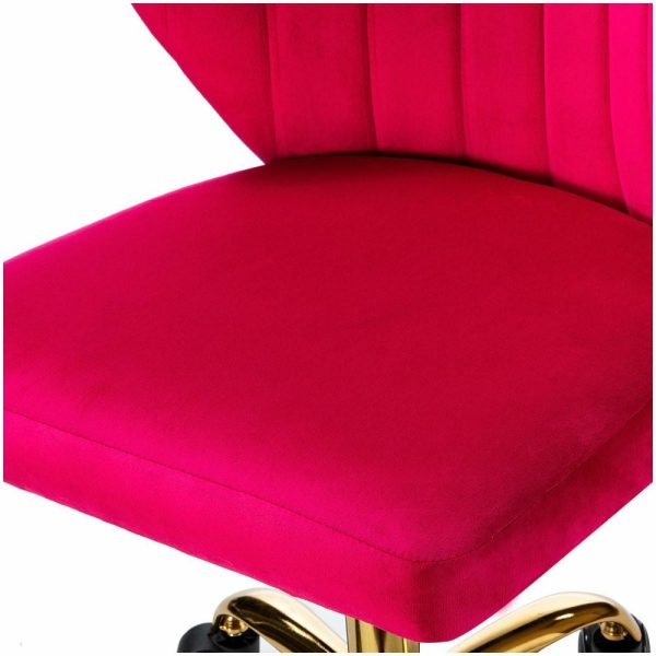 Office Chairs |   Swivel Task Chair With Tufted Back, Fushia Furniture Office Chairs