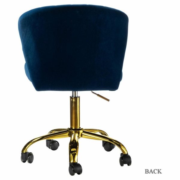 Office Chairs |   Swivel Task Chair With Tufted Back, Navy Furniture Office Chairs