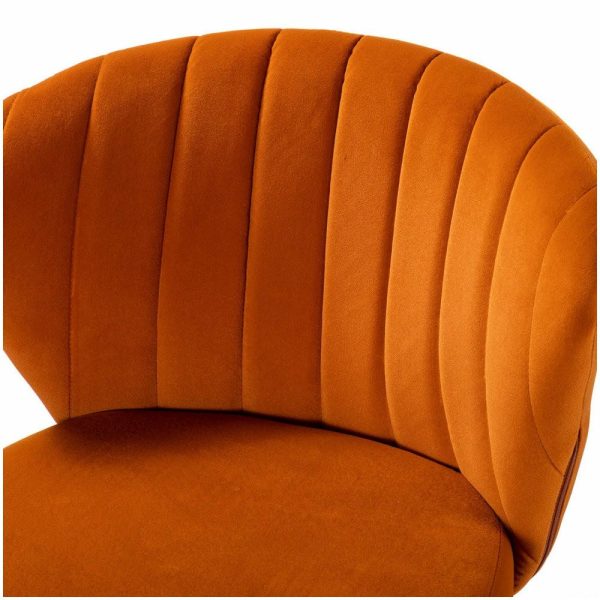 Office Chairs |   Swivel Task Chair With Tufted Back, Orange Furniture Office Chairs