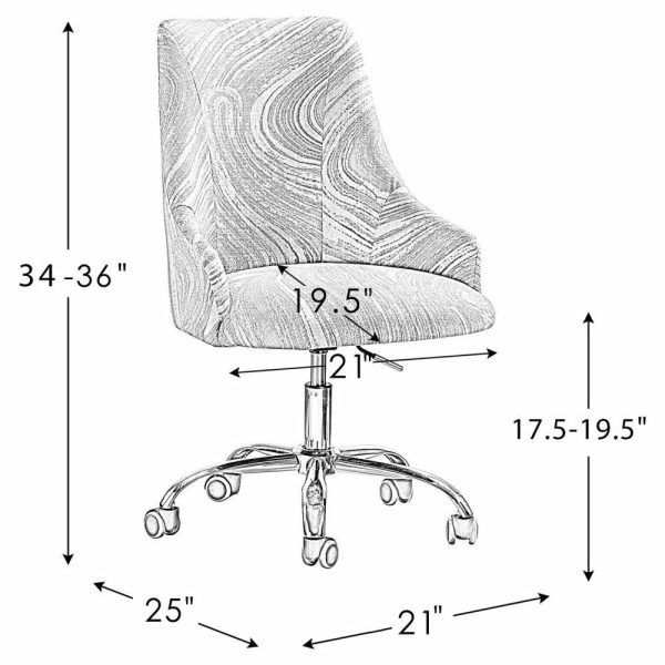 Office Chairs |   Task Chair, Cowhide Furniture Office Chairs