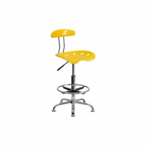 Office Chairs |   Yellow Drafting Stool Lf-215-Yellow-Gg Furniture Office Chairs