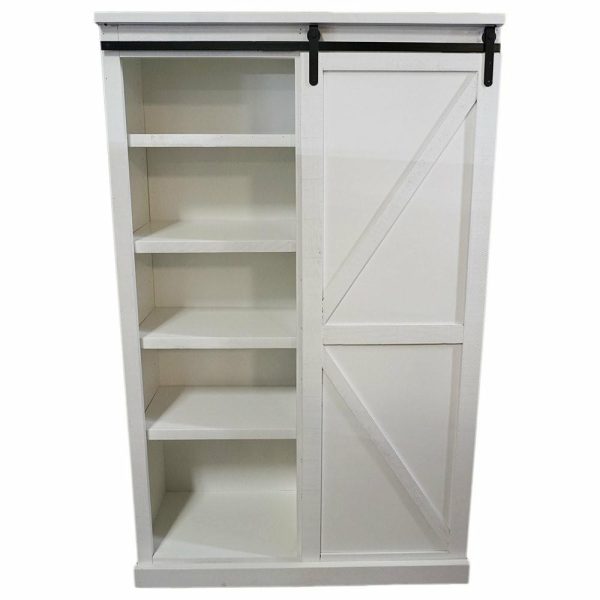 Pantry Cabinets |   72″ Tall Farmhouse Kitchen Pantry, Bright White Furniture Pantry Cabinets