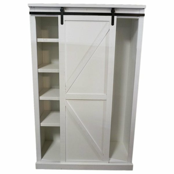 Pantry Cabinets |   72″ Tall Farmhouse Kitchen Pantry, Bright White Furniture Pantry Cabinets