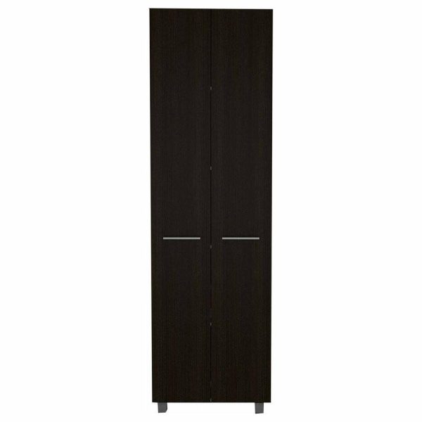 Pantry Cabinets |   78″ Modern Black Pantry Cabinet With Two Full Size Doors Furniture Pantry Cabinets