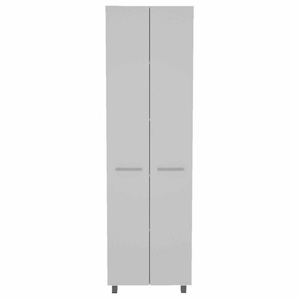 Pantry Cabinets |   78″ Modern White Pantry Cabinet With Two Full Size Doors Furniture Pantry Cabinets