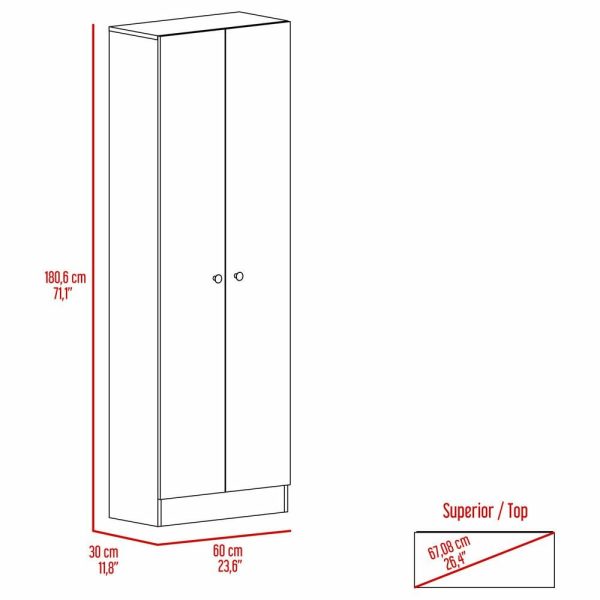 Pantry Cabinets |   Depot E-Shop Dakari-Storage Single-Door Pantry Cabinet, Dark Brown Furniture Pantry Cabinets