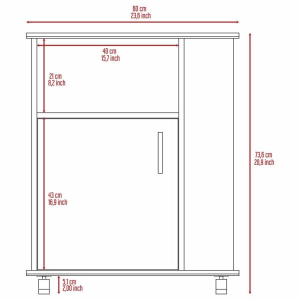 Pantry Cabinets |   Depot Eshop Munich Black Lower Microwave Pantry Single Door Cabinet De-Mlw6198 Furniture Pantry Cabinets