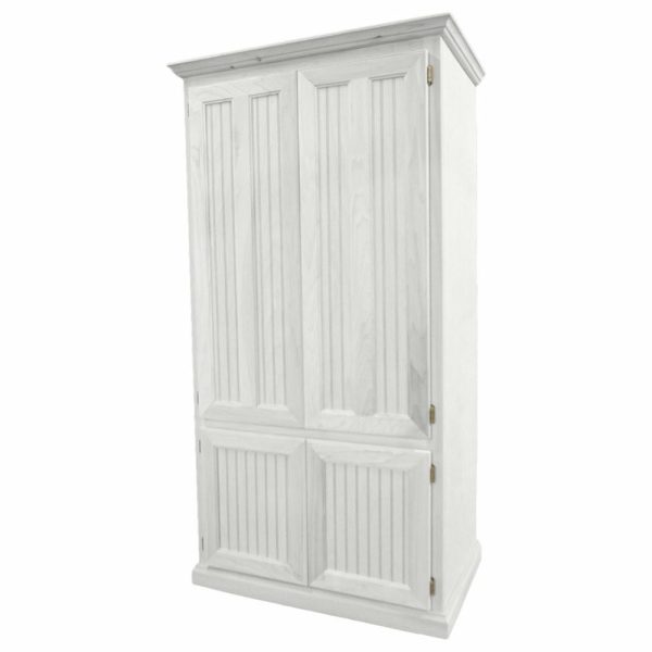 Pantry Cabinets |   Extra Wide Coastal Kitchen Pantry Cabinet, European Ivory Furniture Pantry Cabinets