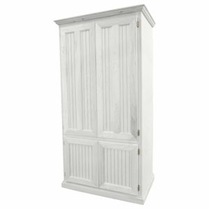 Pantry Cabinets |   Extra Wide Coastal Kitchen Pantry Cabinet, Soft White Furniture Pantry Cabinets