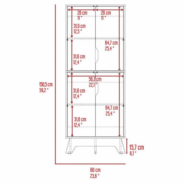 Pantry Cabinets |   Fm Furniture Zurich Double Kitchen Pantry – Light Oak And White Furniture Pantry Cabinets