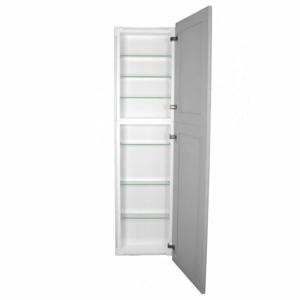 Pantry Cabinets |   Fruitville Shaker Style Frameless Recessed Wood Pantry Cabinet, 14X50, Primed Gray Furniture Pantry Cabinets