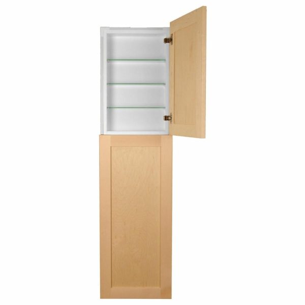 Pantry Cabinets |   Fruitville Shaker Style Frameless Recessed Wood Pantry Cabinet, 14X50, Unfinished Furniture Pantry Cabinets