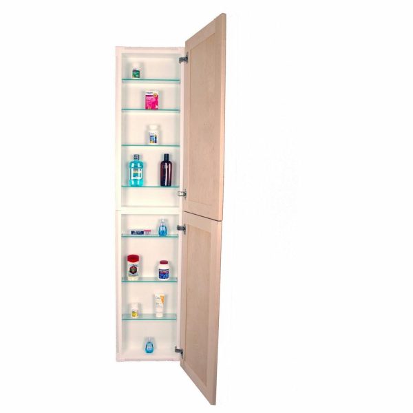 Pantry Cabinets |   Fruitville Shaker Style Frameless Recessed Wood Pantry Cabinet, 14X50, Unfinished Furniture Pantry Cabinets