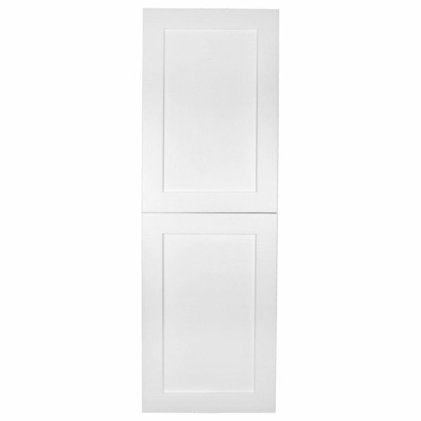 Pantry Cabinets |   Fruitville Shaker Style Frameless Recessed Wood Pantry Cabinet, 14X50, White Enamel Furniture Pantry Cabinets