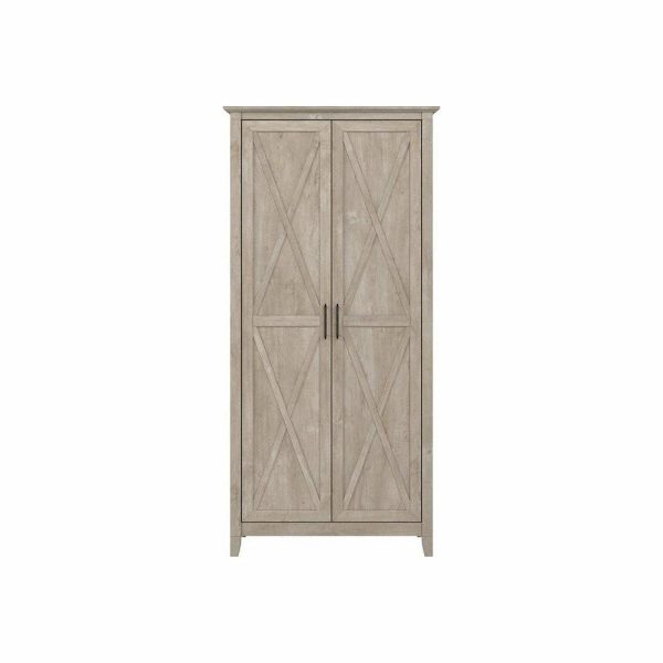 Pantry Cabinets |   Key West Kitchen Pantry Cabinet In Washed Gray – Engineered Wood Furniture Pantry Cabinets