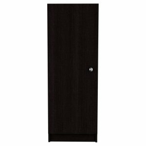 Pantry Cabinets |   Miami 47-Inch Tall Single Door Pantry With 4 Shelves, Black Wenge Furniture Pantry Cabinets