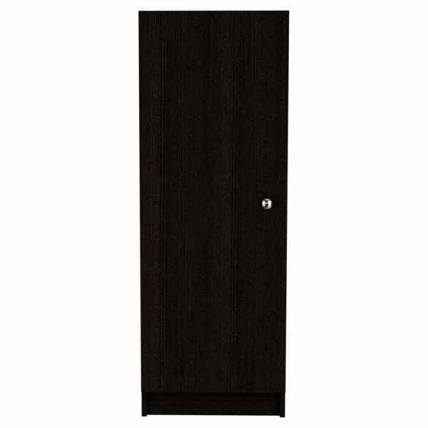 Pantry Cabinets |   Miami 47-Inch Tall Single Door Pantry With 4 Shelves, Black Wenge Furniture Pantry Cabinets