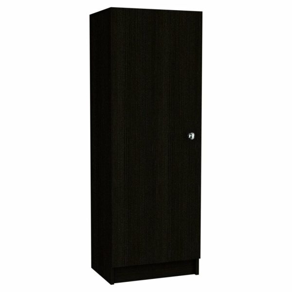 Pantry Cabinets |   Miami 47-Inch Tall Single Door Pantry With 4 Shelves, Black Wenge Furniture Pantry Cabinets