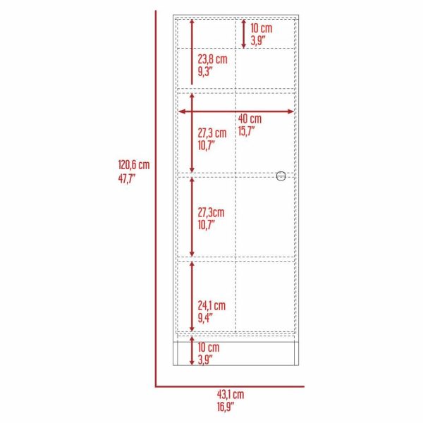 Pantry Cabinets |   Miami 47-Inch Tall Single Door Pantry With 4 Shelves, Black Wenge Furniture Pantry Cabinets