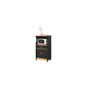 Pantry Cabinets |   Microwave Kitchen Cart, Black-Beech Furniture Pantry Cabinets