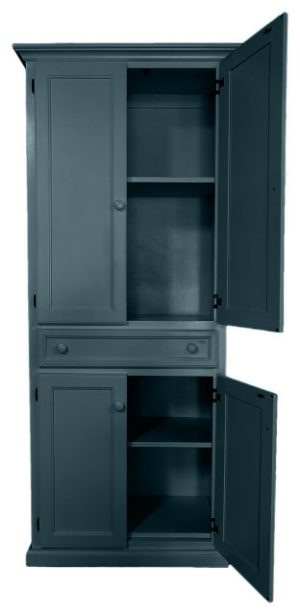 Pantry Cabinets |   Modern Kitchen Pantry, Smokey Blue Furniture Pantry Cabinets