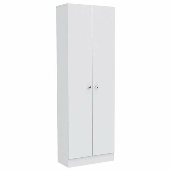 Pantry Cabinets |   Pemberly Row 70″ Modern Engineered Wood Storage Pantry Cabinet In White Furniture Pantry Cabinets