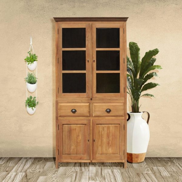 Pantry Cabinets |   Recycled Teak Wood Bali Cupboard, Small Furniture Pantry Cabinets